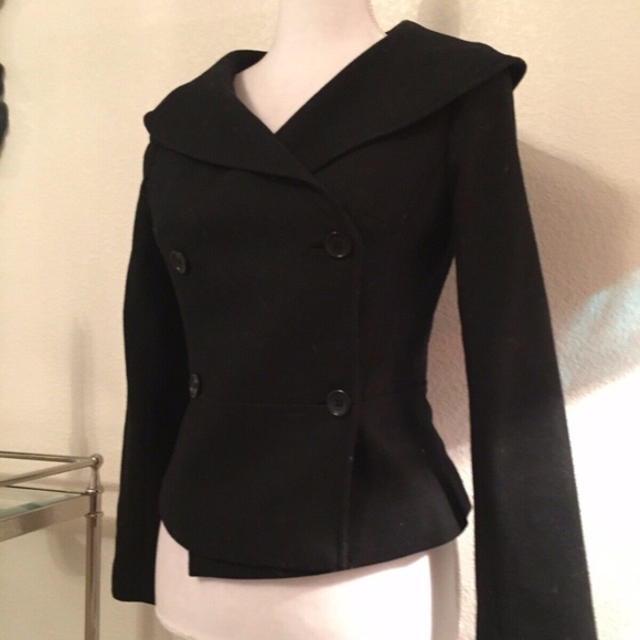 Marc Jacobs black Wool Jacket Collar GUC cashmere - Picture 2 of 8